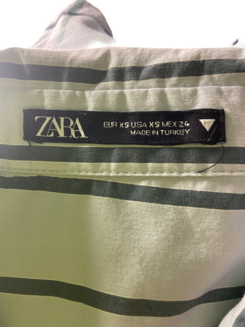 Camisa Zara Rayas Manga corta Rojo - Talla XS