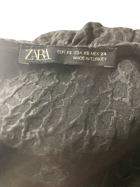 Vestido Zara Manga larga Maxi Negro - Talla XS