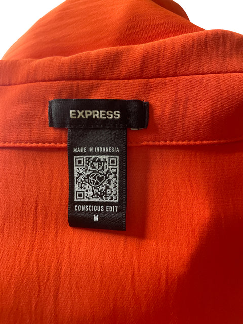 Blusa Express Cuello v Manga corta Naranja - Talla M