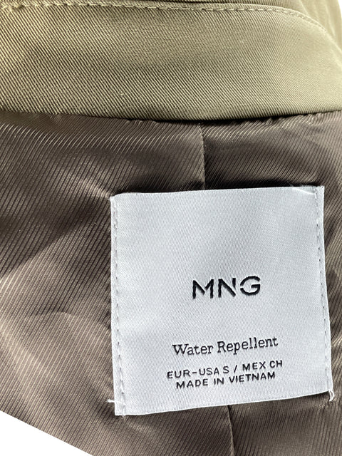 Chaqueta Mango de Algodón Liso Beige - Talla S