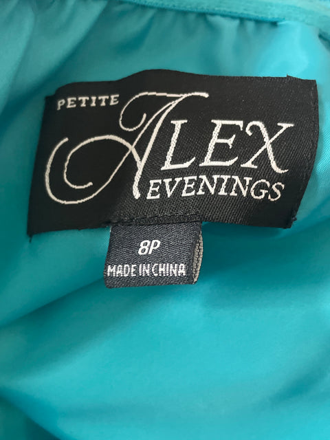 Vestido Alex Evenings Floral Suelto Azul - Talla 8