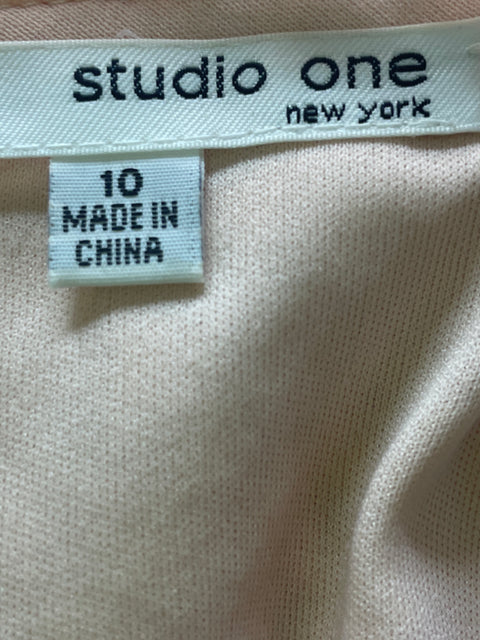 Vestido Studio One Tejido Sin mangas Rosado - Talla 10