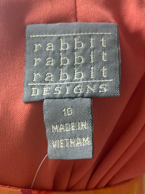 Vestido Rabbit Estampado Asimétrico Naranja - Talla 10
