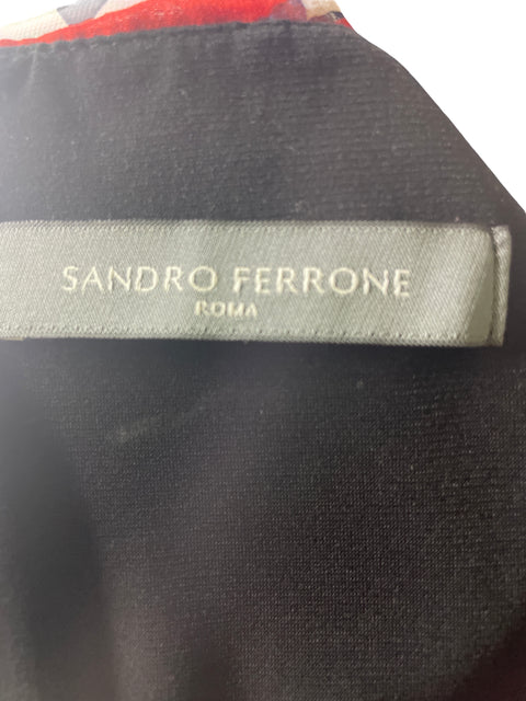 Vestido Sandro Ferrone Estampado Sin mangas Naranja - Talla S