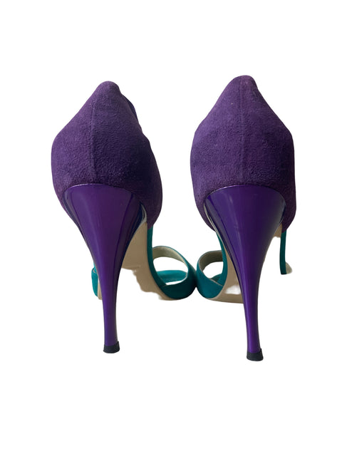 Tacón Comme Il Faut Tiras Romanas Morado - Talla 39