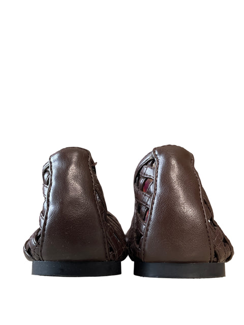 Bailarinas Zara Troquelado Marrón - Talla 37