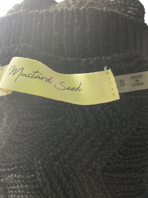 Blusa Mustard Seed Tejido Cuello redondo Negro - Talla S
