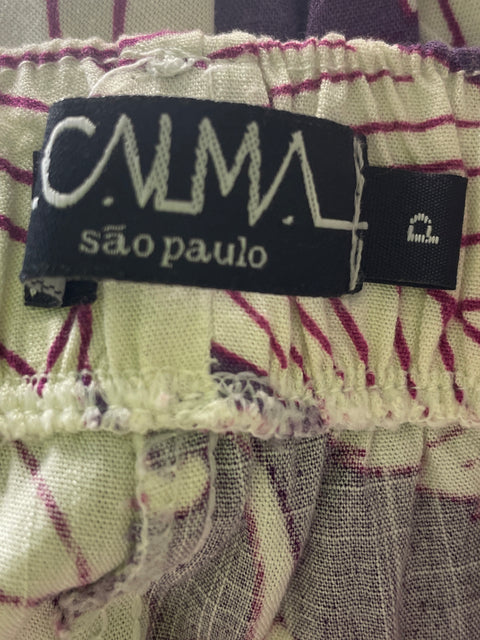 Conjunto Calma de Viscosa Pantalón/camisa Estampado Morado - Talla S