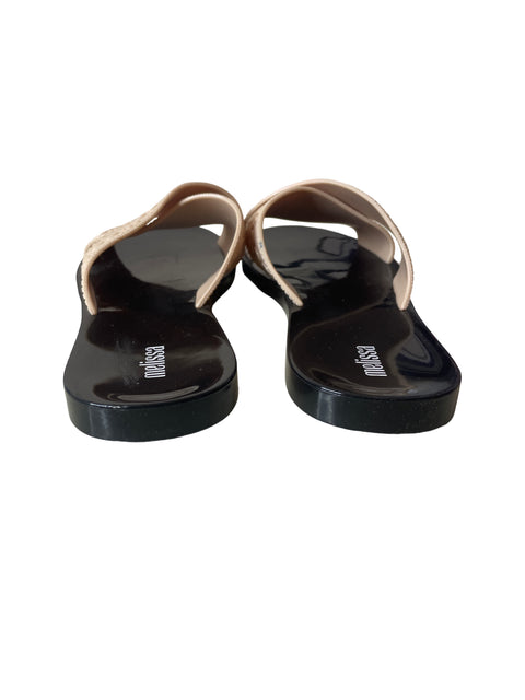 Sandalia Melissa Tiras Suela de goma Beige - Talla 6