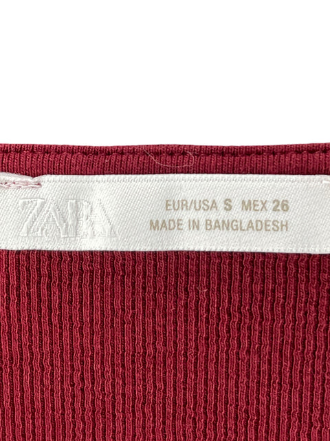 Blusa Zara Manga larga Rojo - Talla S
