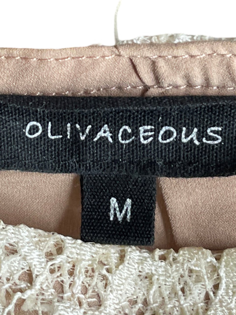 Falda Olivaceous Midi Troquelado Beige - Talla M