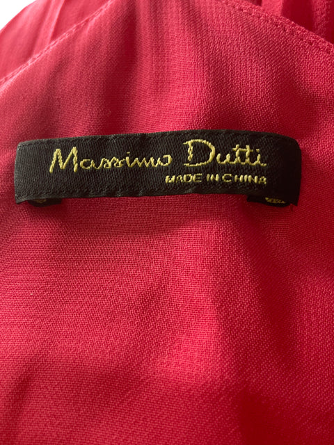 Vestido Massimo Dutti Maxi Plisado Rosado - Talla 8