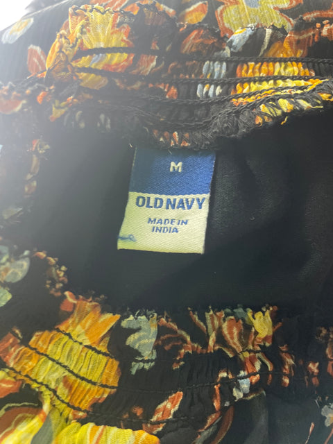 Vestido Old Navy Estampado Manga larga Amarillo - Talla M