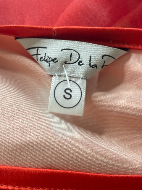 Vestido Felipe De La Pava Maxi Vuelos Rojo - Talla S