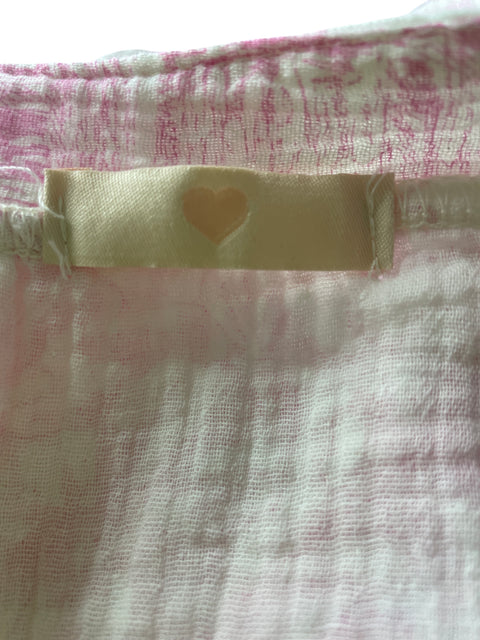 Conjunto Made In Italy de Algodón Blusa/short Ruchas Rosado - Talla S