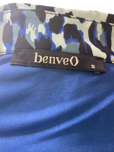 Vestido Benveo Animal print Abullonado Azul - Talla S