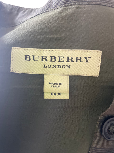 Vestido Burberry de Algodón Manga corta Midi Verde - Talla 38