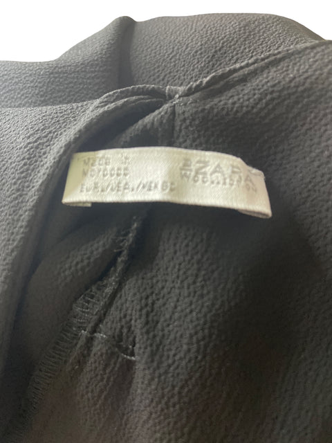 Blusa Zara Tiras Suelto Negro - Talla L