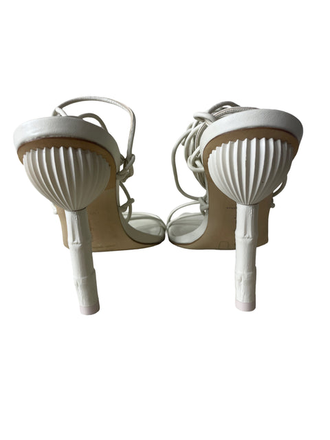 Zapato Cult Gaia Tacón bambú Romanas Blanco - Talla 35