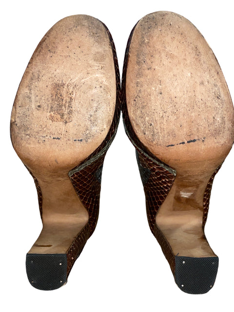 Zapato Miu Miu Plataforma Marrón - Talla 38