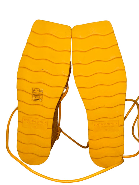 Sandalia Bottega Veneta Plataforma Naranja - Talla 40