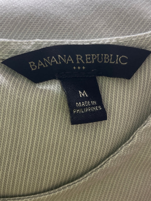 Blusa Banana Republic de Algodón Manga corta Cuello redondo Azul - Talla M