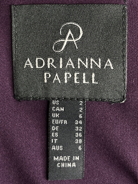 Vestido De Fiesta Adrianna Papel Maxi Off-shoulder Morado - Talla 2