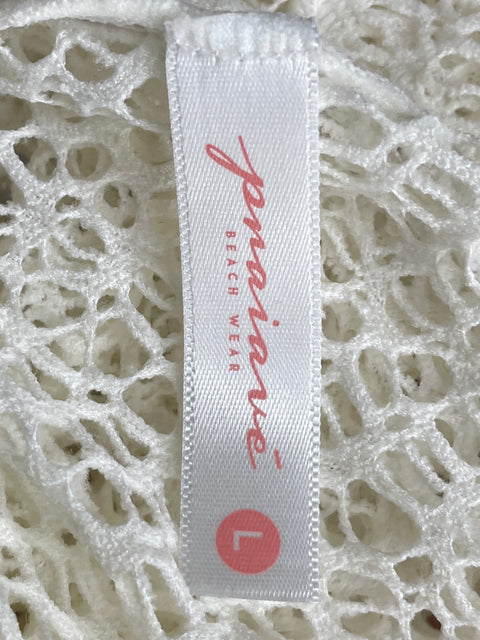 Vestido Praiave Beach Wear Drapeado Blanco - Talla L