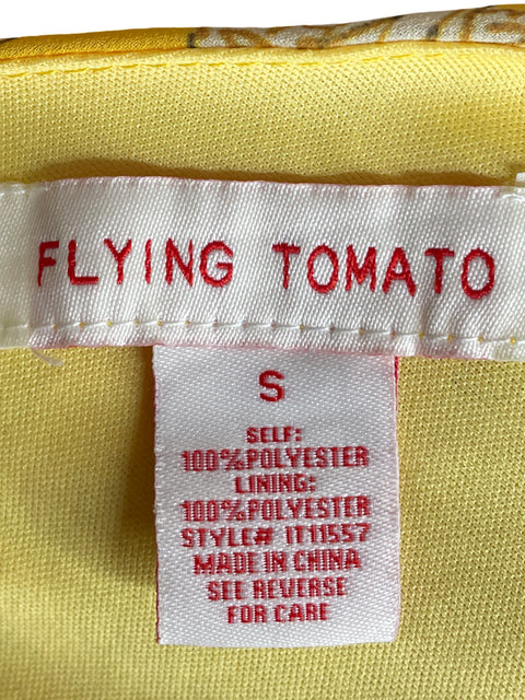 Blusa Flying Tomato Off-shoulder Estampado Amarillo - Talla S