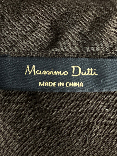 Vestido Massimo Dutti de Viscosa Slip dress Marrón - Talla S