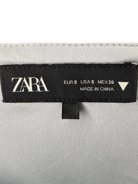 Top Zara Cropped Lazo Azul - Talla S
