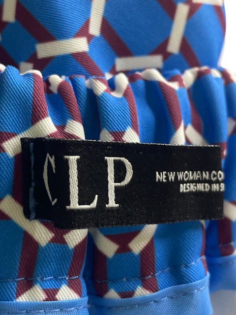 Pantalón Clp Estampado Recto Azul - Talla S