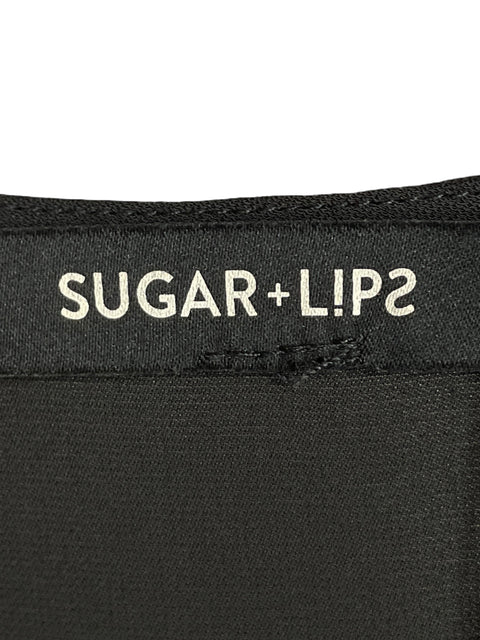 Blusa Sugar + Lips Manga larga Encaje Negro - Talla M