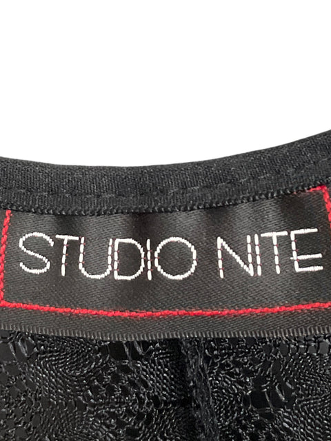 Vestido Studio Nite Maxi Cuello redondo Negro - Talla L