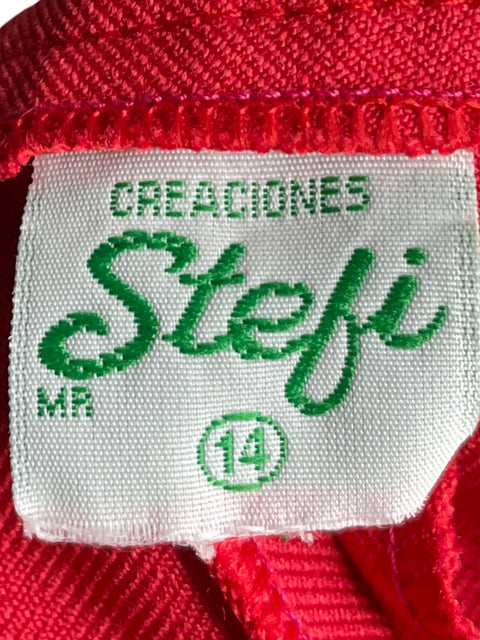 Pantalón Creaciones Stefi Wide-leg Rojo - Talla 42