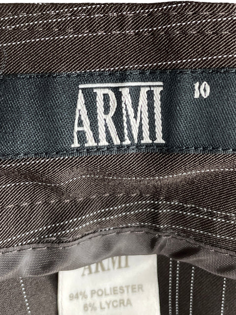 Pantalón Armi Rayas Palazzo Marrón - Talla 10