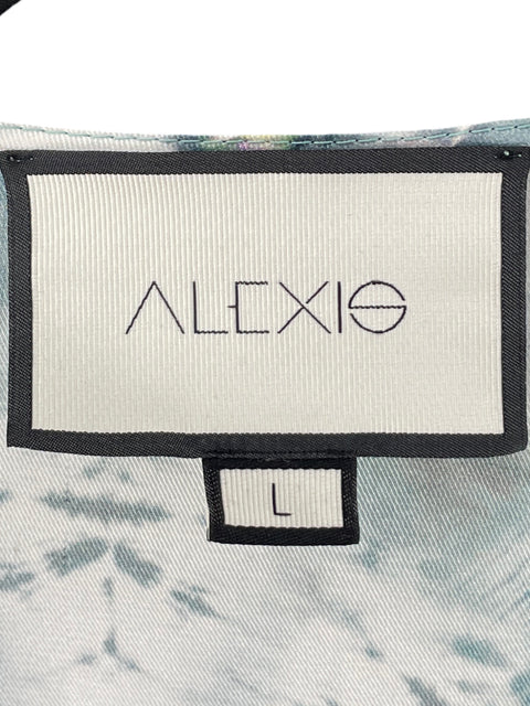 Vestido Alexis Mangas abullonadas Azul - Talla L
