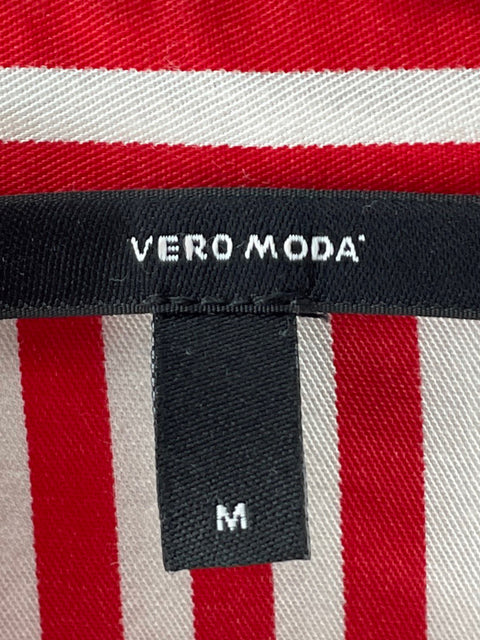 Blusa Vero Moda de Viscosa Manga larga Rayas Rojo - Talla M