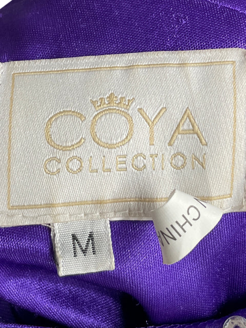 Vestido De Fiesta Coya Collection Lentejuelas Morado - Talla M