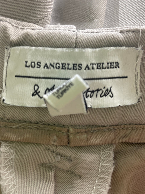 Pantalón Los Ángeles Etelier Recto Wide-leg Beige - Talla 2
