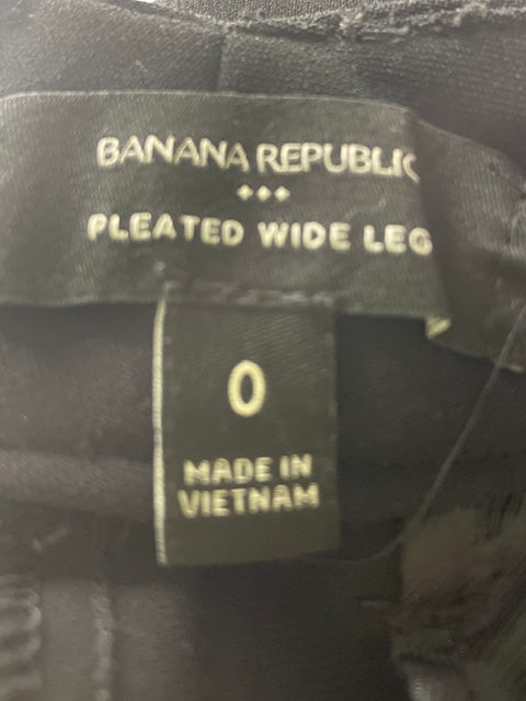 Pantalón Banana Republic Recto Wide-leg Negro - Talla 0