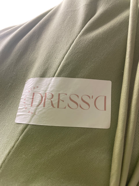 Vestido Dress D Strapless Liso Verde - Talla S