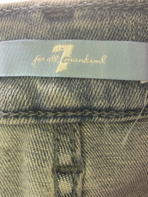 Falda 7forallmankind Ajustada Abertura lateral Azul - Talla 33