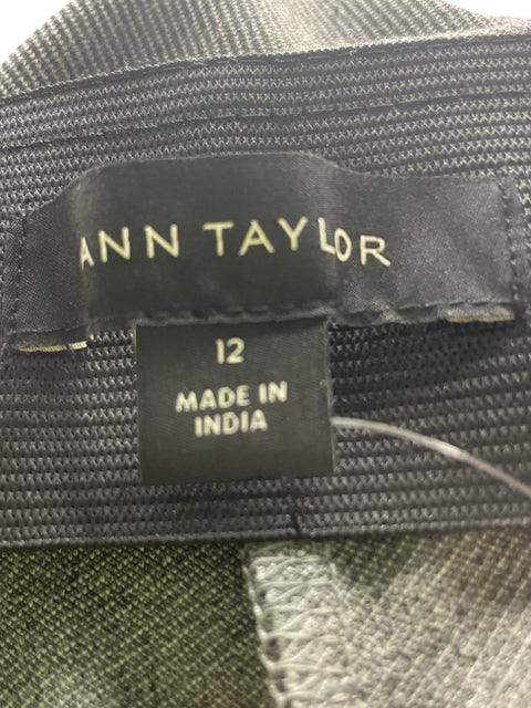Pantalón Ann Taylor Recto Wide-leg Gris - Talla 12