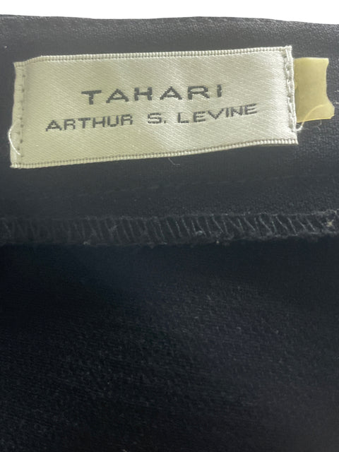 Pantalón Tahari Palazo Ajustado Negro - Talla S