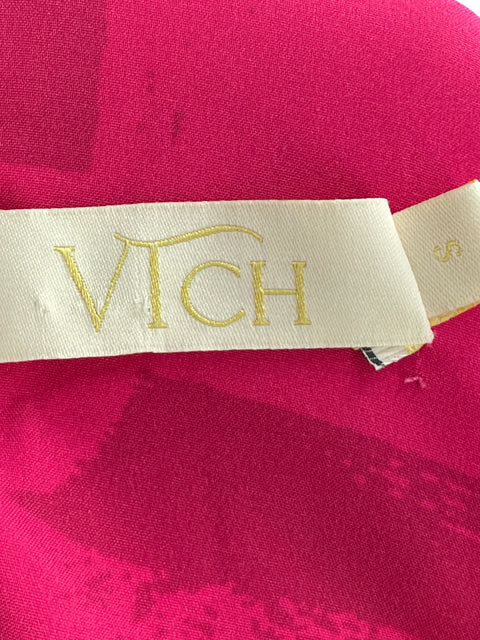 Vestido Vtch Maxi Estampado Rosado - Talla S