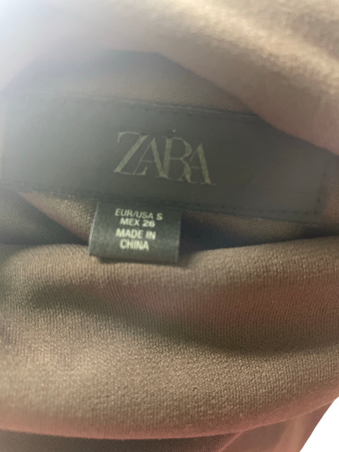 Vestido Zara Ajustado Sin mangas Marrón - Talla S
