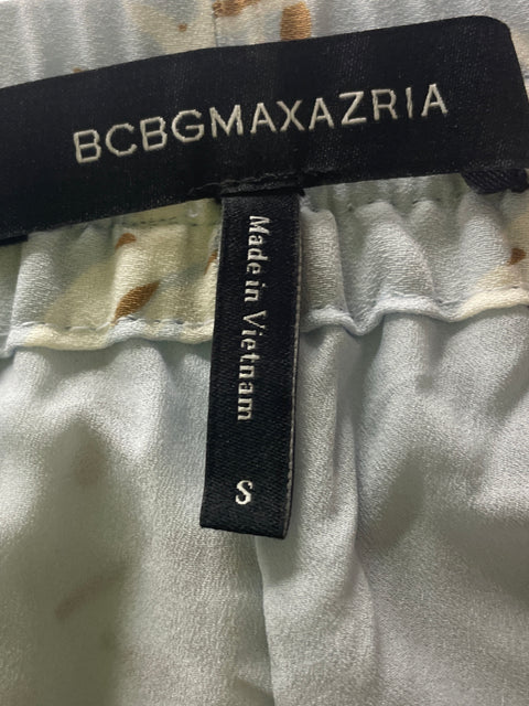 Pantalón Bcbg Ajustado Estampado Azul - Talla S