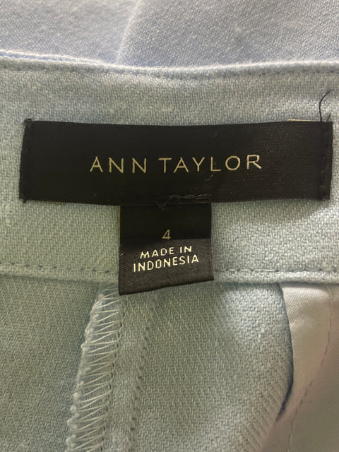 Pantalón Ann Taylor Botones Wide-leg Azul - Talla 4