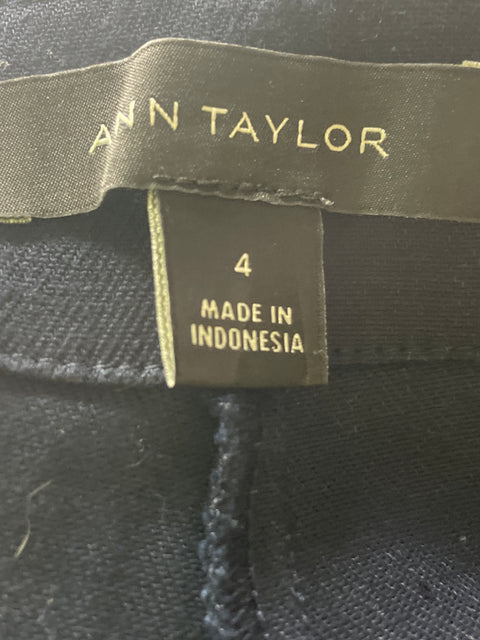Pantalón Ann Taylor Botones Wide-leg Azul - Talla 4